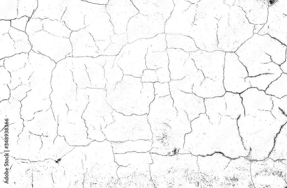 Obraz premium Distressed overlay texture of cracked concrete, plaster, cement. grunge background. abstract halftone vector illustration