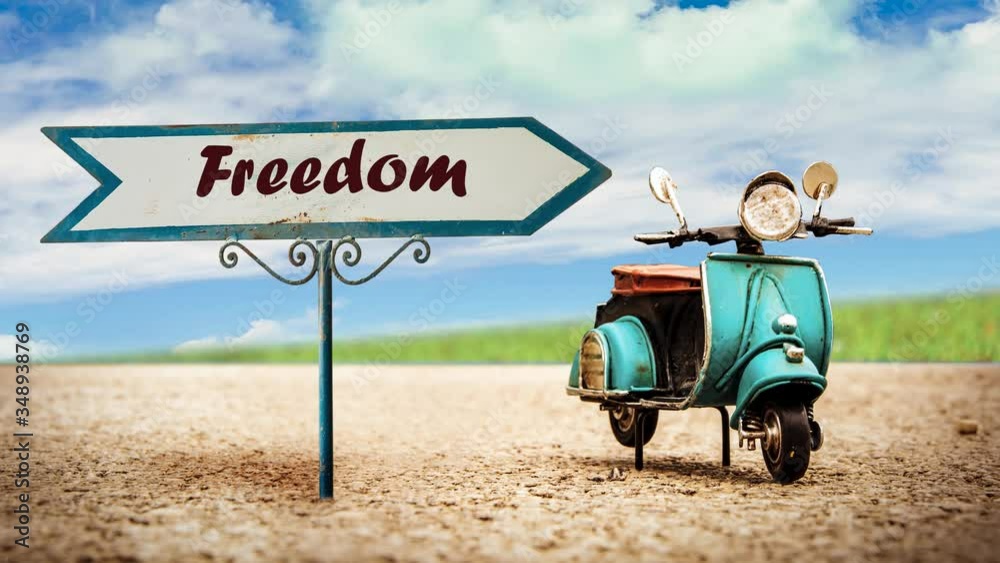 Street Sign the Way to Freedom Street Sign the Way to Freedom