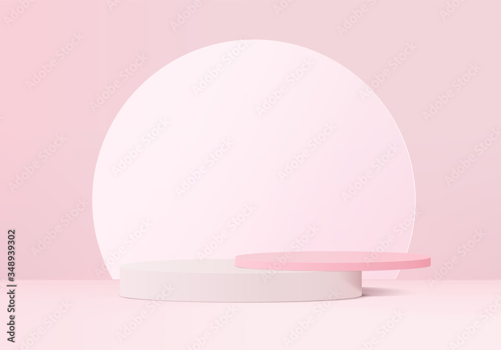 Minimal Podium and scene with 3d render vector in abstract pink background composition, 3d illustration mock up scene geometry shape platform forms for product display. stage for awards in modern. Minimal Podium and scene with 3d render vector in abstract pink background composition, 3d illustration mock up scene geometry shape platform forms for product display. stage for awards in modern.