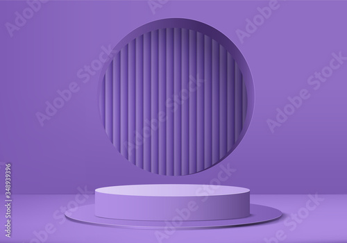 Minimal purple Podium and scene with 3d render vector in abstract background composition, 3d illustration mock up scene geometry shape platform forms for product display. stage for awards in modern