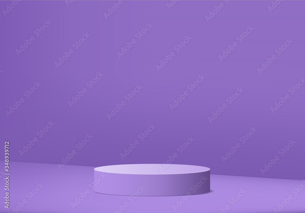 Minimal purple Podium and scene with 3d render vector in abstract background composition, 3d illustration mock up scene geometry shape platform forms for product display. stage for awards in modern - obrazy, fototapety, plakaty 