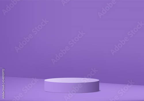 Minimal purple Podium and scene with 3d render vector in abstract background composition, 3d illustration mock up scene geometry shape platform forms for product display. stage for awards in modern
