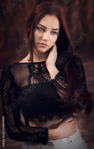 Portrait of a beautiful brunette