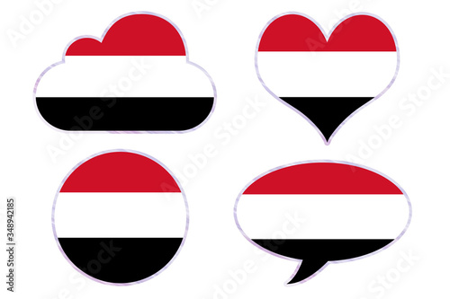 Yemen flag in different shapes Free Download Yemen flag in different shapes - GFXLoad