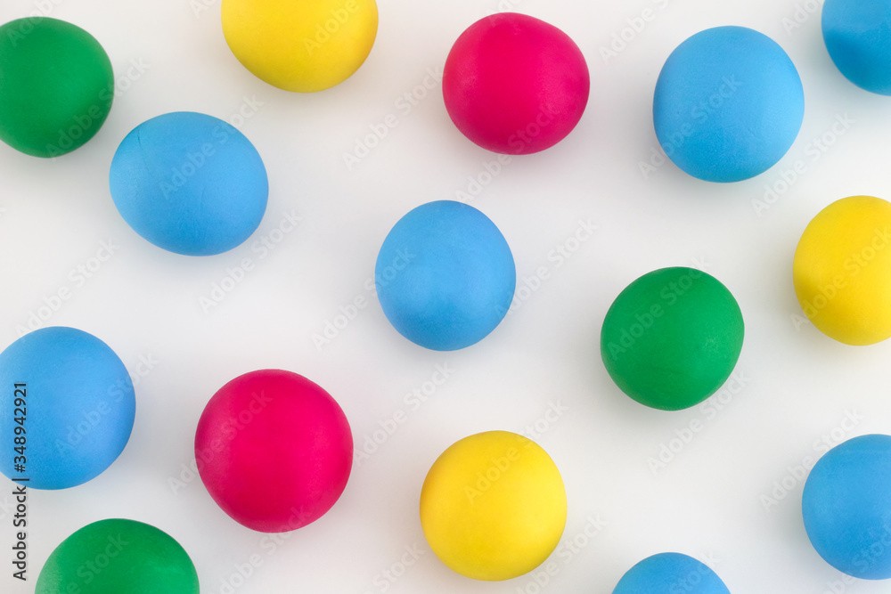 Colorful plasticine balls