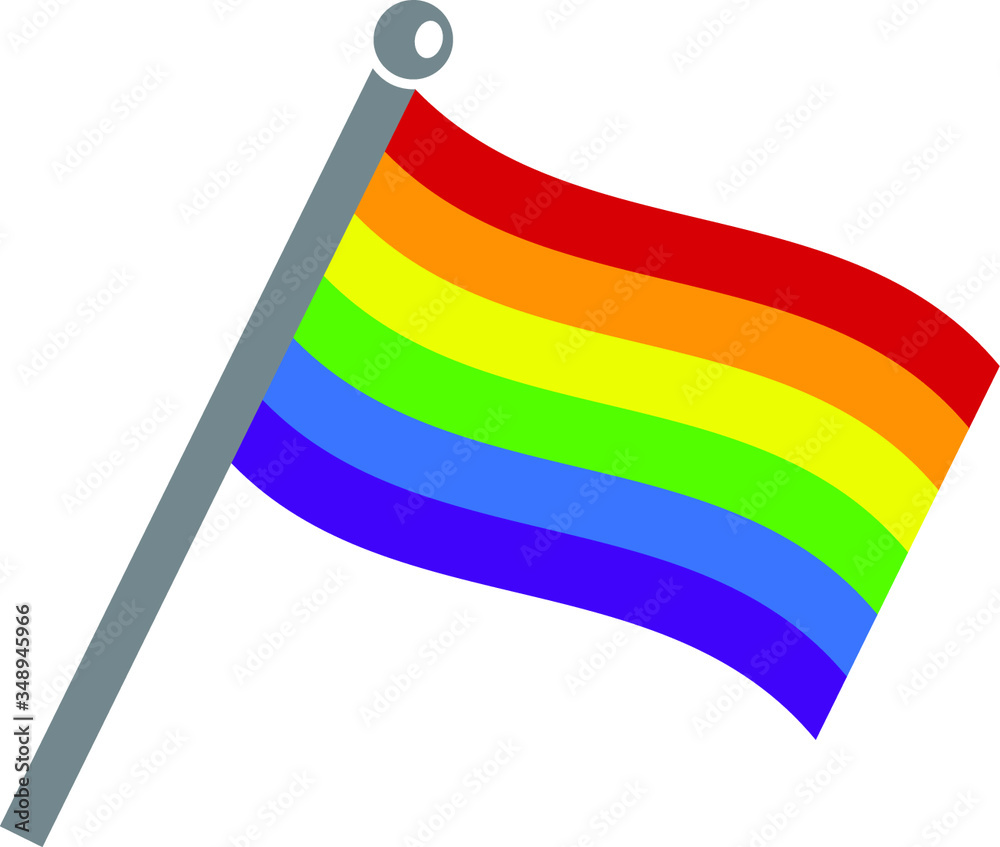 Fototapeta premium Pride gay flag vector icon 
