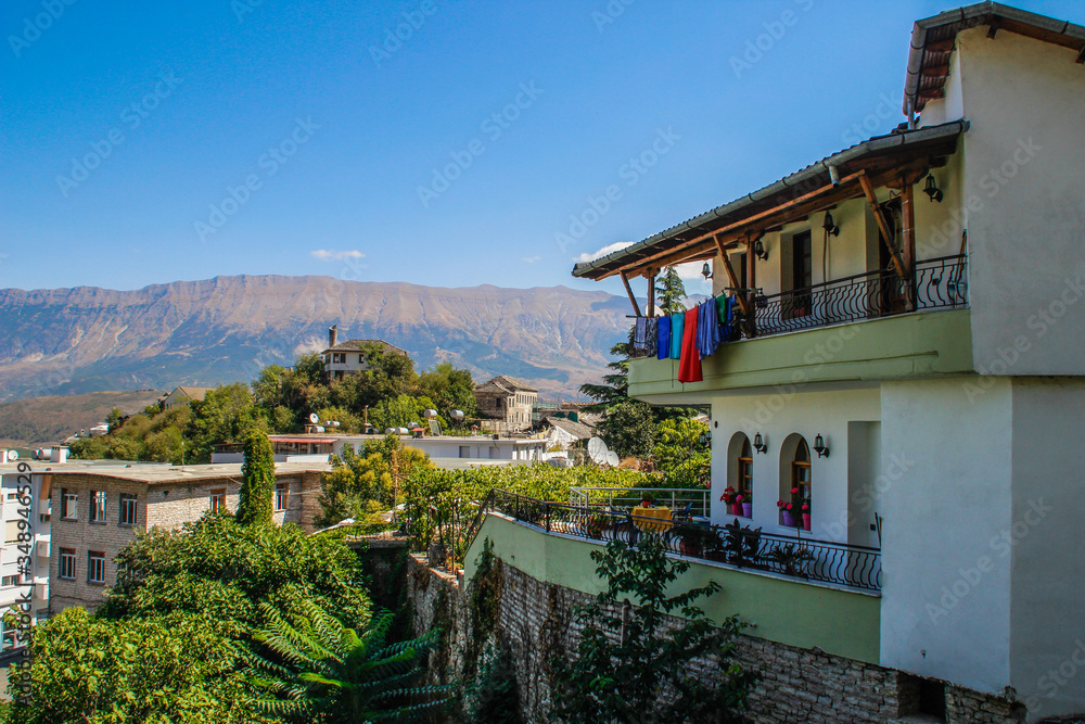 The ancient medieval city of Gjirokastër in southern Albania is a UNESCO World Heritage Site and a popular tourist destination in Albania. Ancient Ottoman city