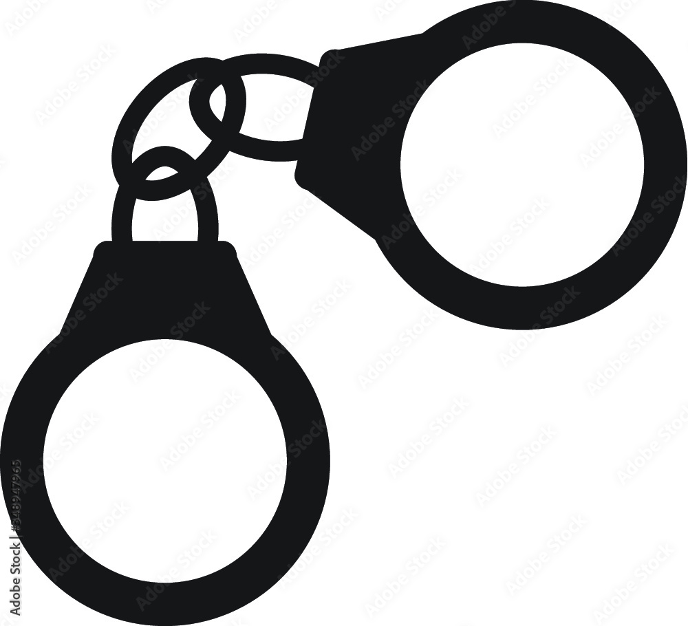 Handcuffs vector icon, security police vector icon Handcuffs vector icon, security police vector icon