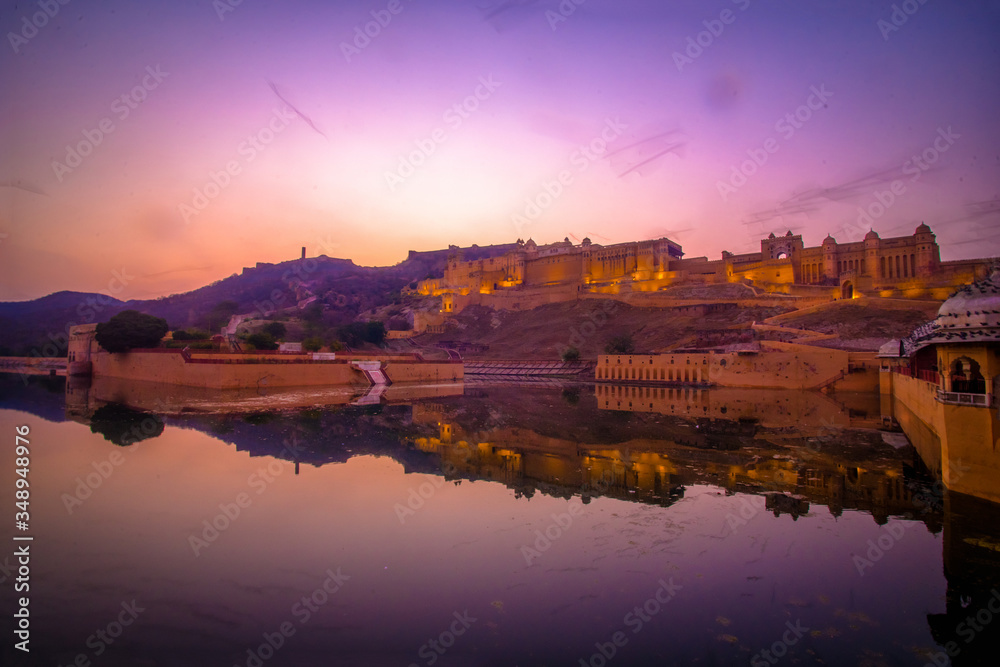 Amber Fort On the Sunset ,in Jaipur, Rajasthan, India 