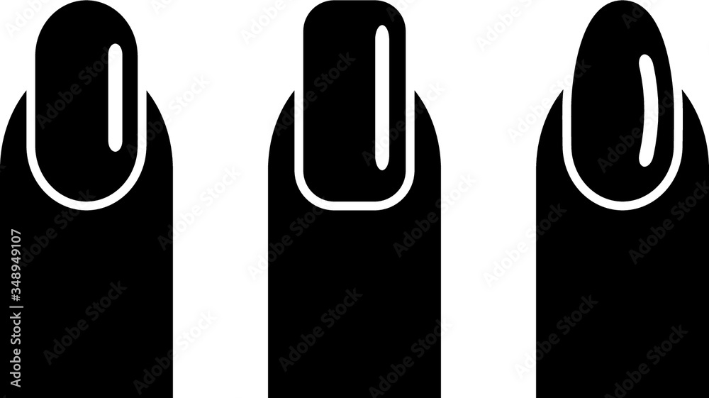 finger, nail, fingernail, manicure, nail polish vector icon finger, nail, fingernail, manicure, nail polish vector icon