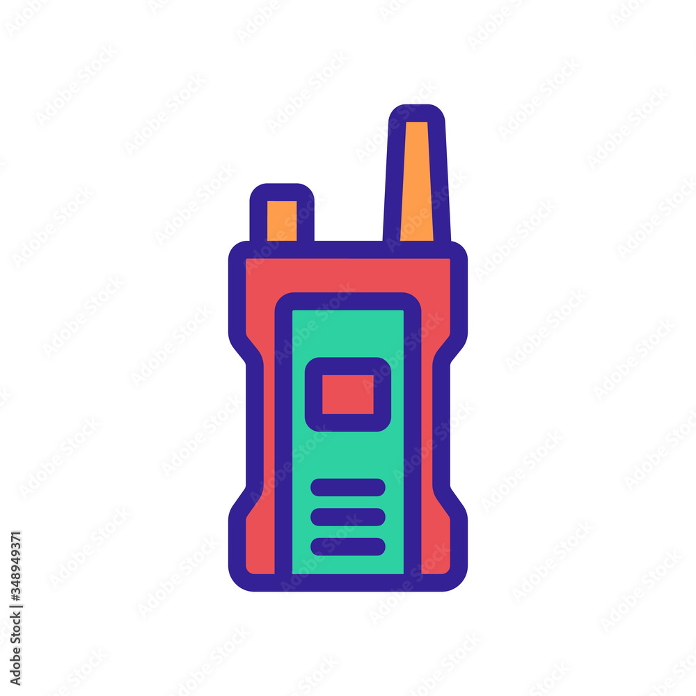 compact shockproof walkie-talkie icon vector. compact shockproof walkie-talkie sign. color symbol illustration compact shockproof walkie-talkie icon vector. compact shockproof walkie-talkie sign. color symbol illustration