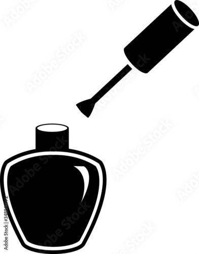 Nail polish bottle vector icon, manicure, fingernail