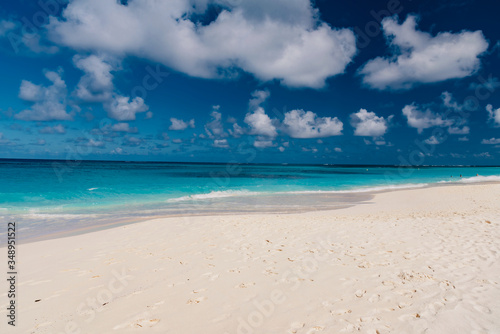 Caribbean beach on the island of Anguilla the most beautiful sea in the Antilles