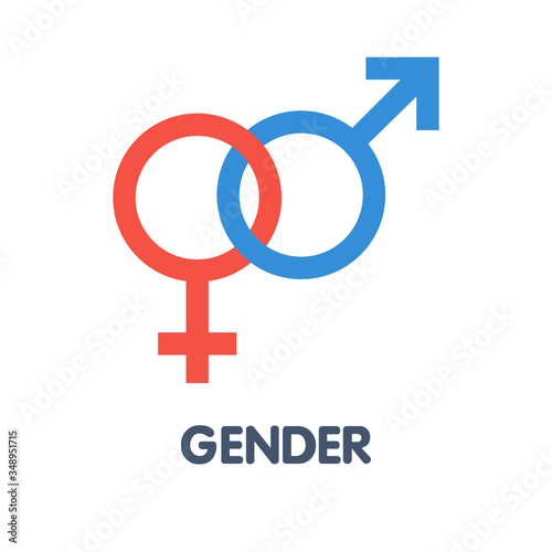 Icon Gender flat style icon design illustration on white background