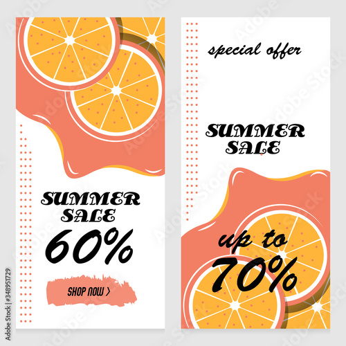 Summer sale banners design template vector for business marketing and advertizing