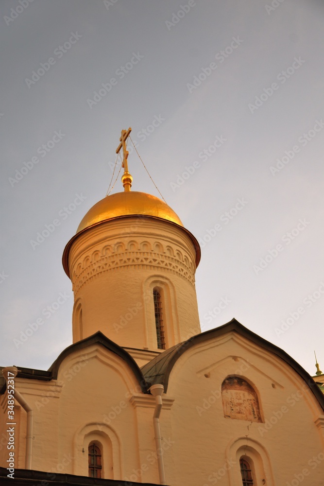 Architecture of Moscow Kremlin. Popular landmark.