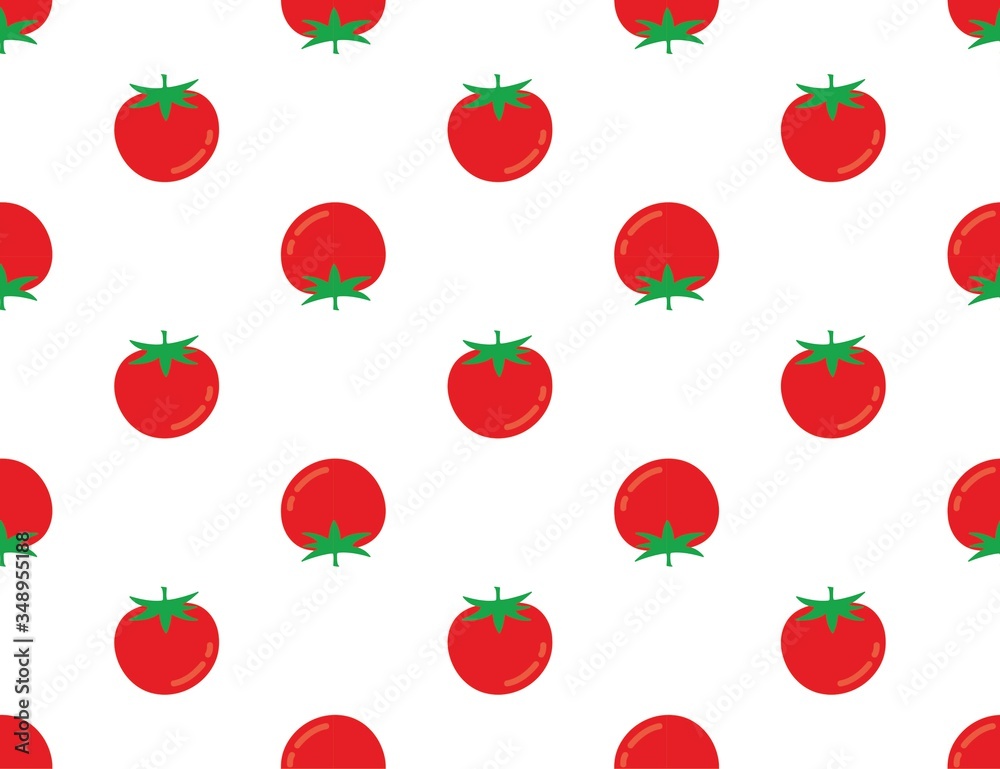 Red Tomato Pattern,White background Red Tomato Pattern,White background