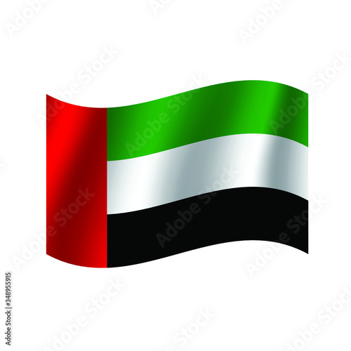  United arab emirates flag. Simple vector. National flag of United arab emirates