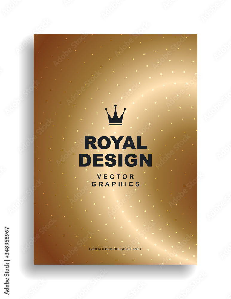 Gold cover design. Premium quality. Crown. Vector eps 10 Gold cover design. Premium quality. Crown. Vector eps 10