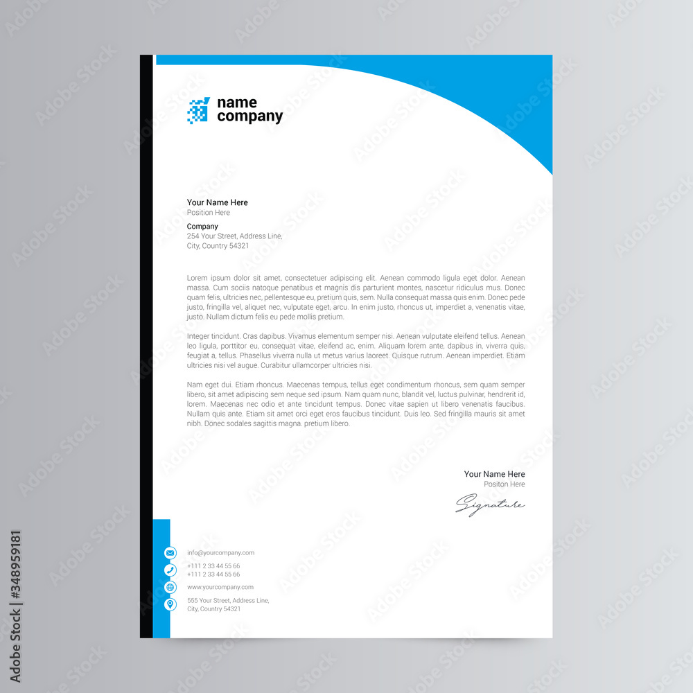 Clean And Corporate Letterhead Template Design Clean And Corporate Letterhead Template Design