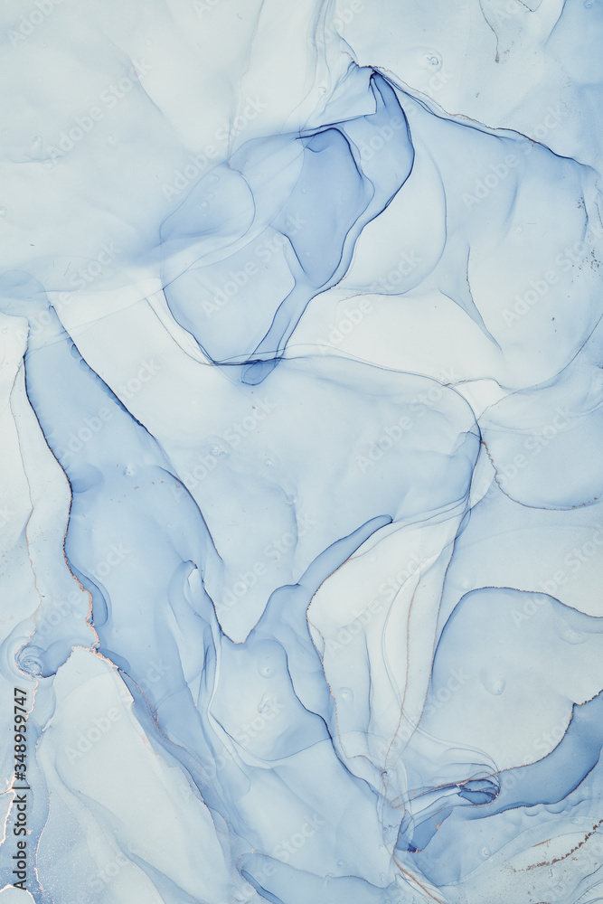 Naklejka premium Fluid Art . Abstract colorful background, wallpaper. Mixing acrylic paints. Modern art. Marble texture. Alcohol ink colors translucent