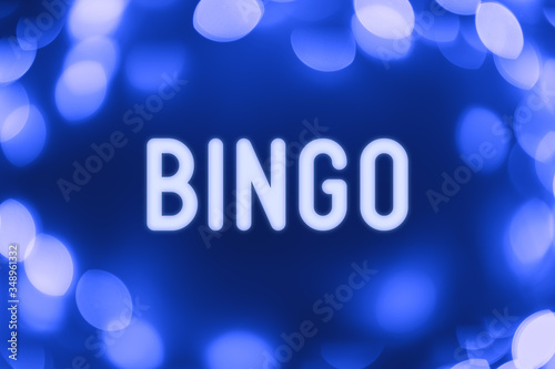 Bingo- word on a blue background
