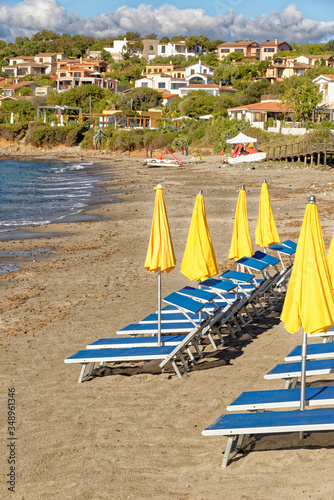 Landscape of Bathing beach Porto Frailis on the rocky coast of Sardinia - Italy © adfoto