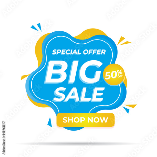 Big sale banner templete design for media promotions and social media promo