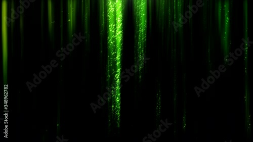 Abstract neon flickering background. Bright light colored rays with a moving turbulent stream of particles. Fantastic dynamic texture. Seamless loop. Three color options.