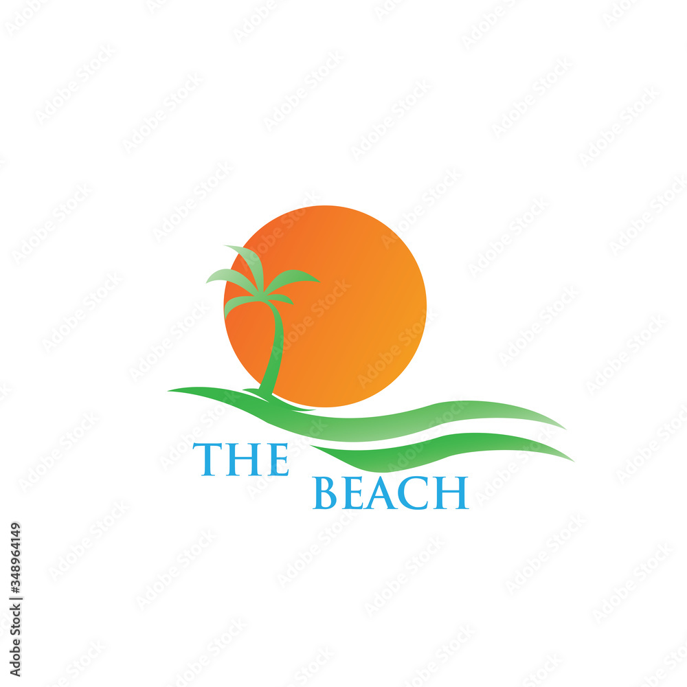 beach logo design in summer beach logo design in summer