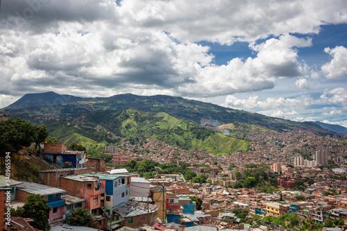 Medellín, Antioquia / Colombia August 07, 2017. La Commune No. 13 San Javier is one of the 16 communes of the city of Medellín, Colombia. It is located west of the Western Central Zone of the city