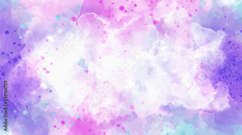 Colorful splash watercolor. Watercolor backdrop. Colorful background watercolor. Abstract colorful splash watercolor on white background. Purple pink background watercolor. 