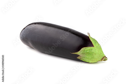 Eggplant on a white background. Fresh eggplant close up on a white background.