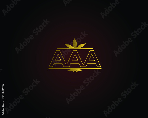 A logo design, gold leaf A
