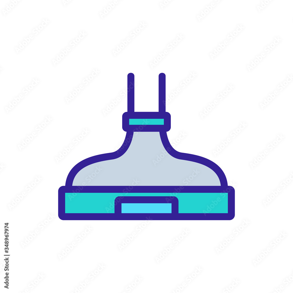 built-in practical cooker hood icon vector. built-in practical cooker hood sign. color symbol illustration
