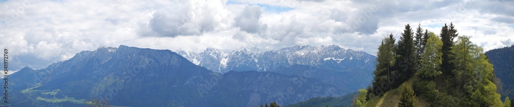 Panorama Kaisergebirge vom Wildbarren