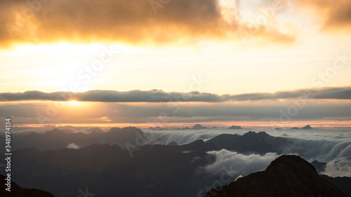 Sunset in Montclam Pyrenees photo