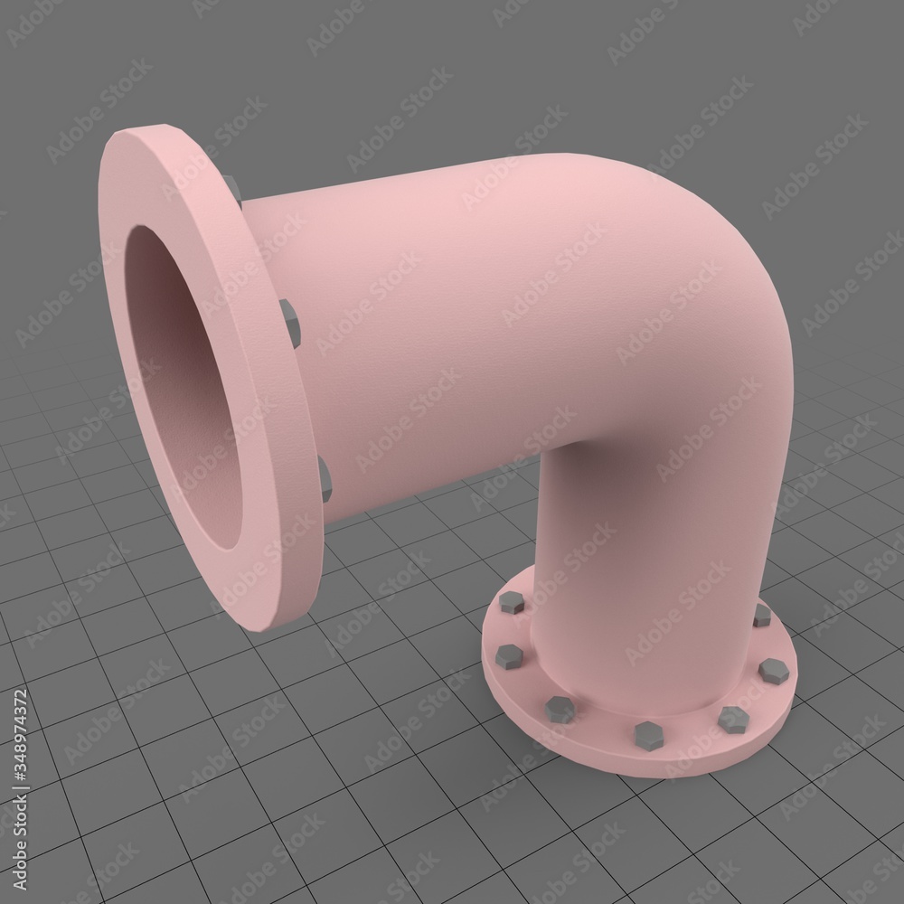 Curved pipe Stock 3D asset Adobe Stock