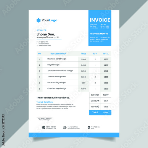 Invoice design template