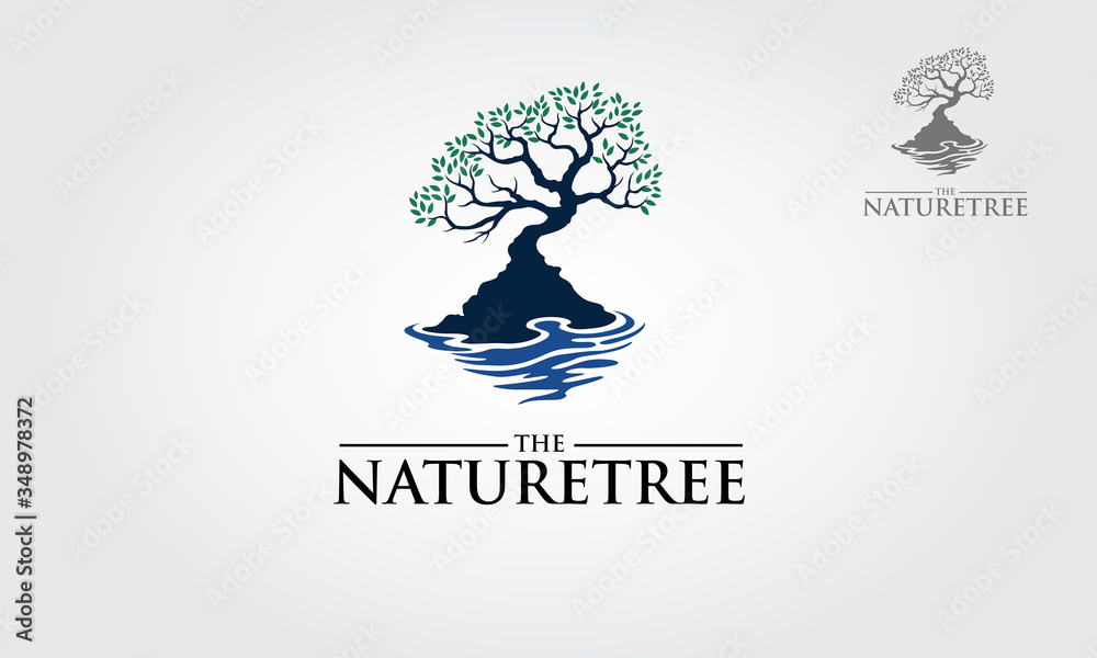 Fototapeta premium The Nature Tree Vector Logo. Elegant company logotype. An excellent logo template highly suitable for fashion, clothing, travel, businesses and etc. 