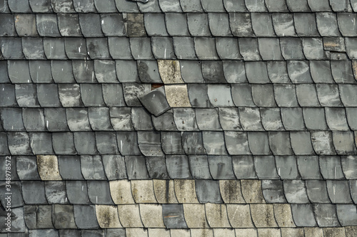 slate tiles on a wall photo