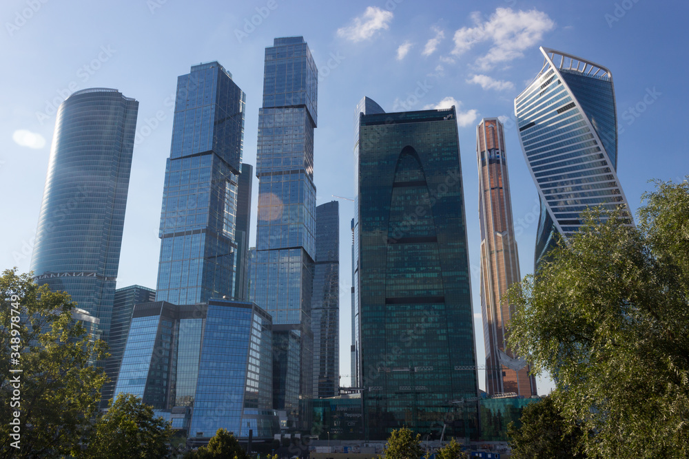 modern skyscrapers of Moscow city