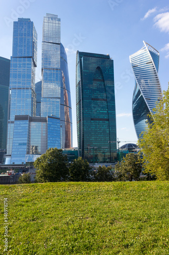 modern skyscrapers of Moscow city