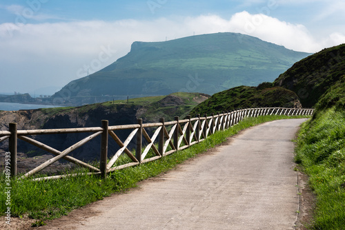 Itsaslur greenway,  along  the coastal Way of St. James,  Basque Country, Spain photo