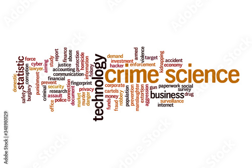 Crime science cloud concept