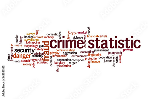 Crime statistic cloud concept