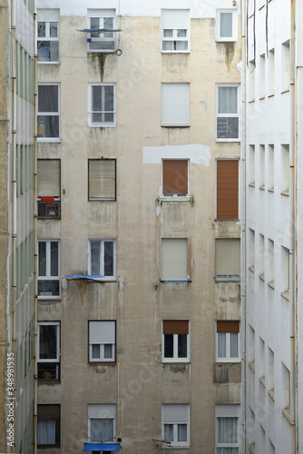 View of a working class apartment building