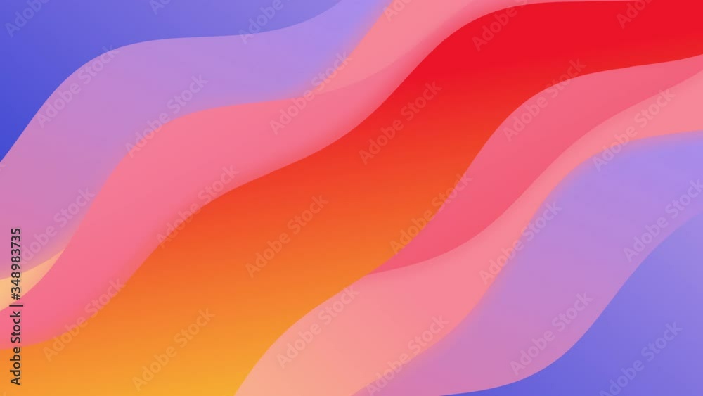 abstract colorful gradient background with waves 4k seamless loop