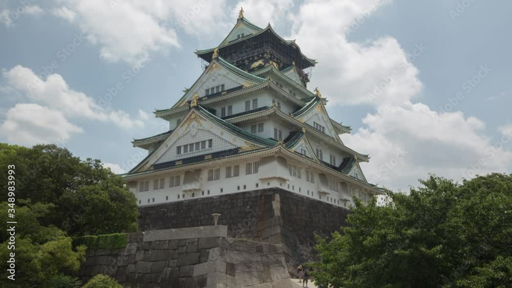 Osaka Japan - Osaka Castle - Day Time Lapse Osaka Japan - Osaka Castle - Day Time Lapse