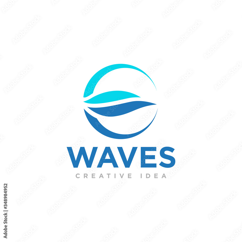 Waves Logo Icon Design Vector Waves Logo Icon Design Vector